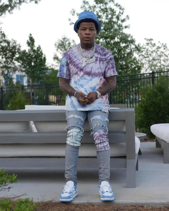 Rylo Rodriguez outfit in Amiri and Prada, 2021