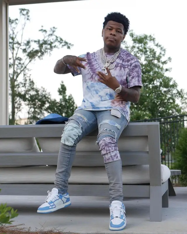 Rylo Rodriguez outfit in Amiri and Prada, 2021