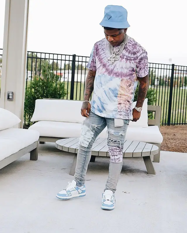 Rylo Rodriguez outfit in Amiri and Prada, 2021