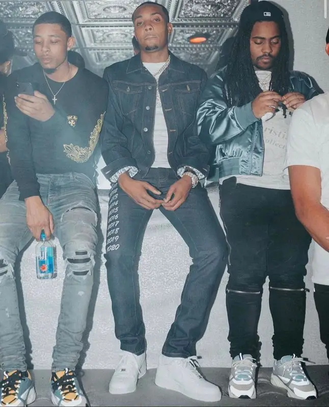 G Herbo outfit in Dior, Fuck The Population, and Nike, 2021