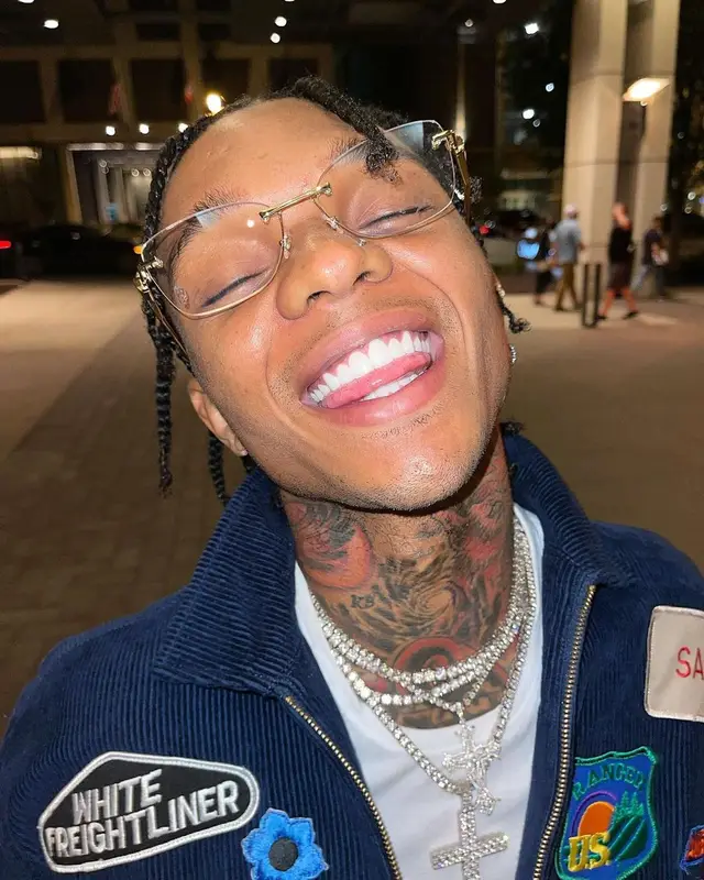 Swae Lee outfit in Bode, Saint Laurent, and Cartier, 2021