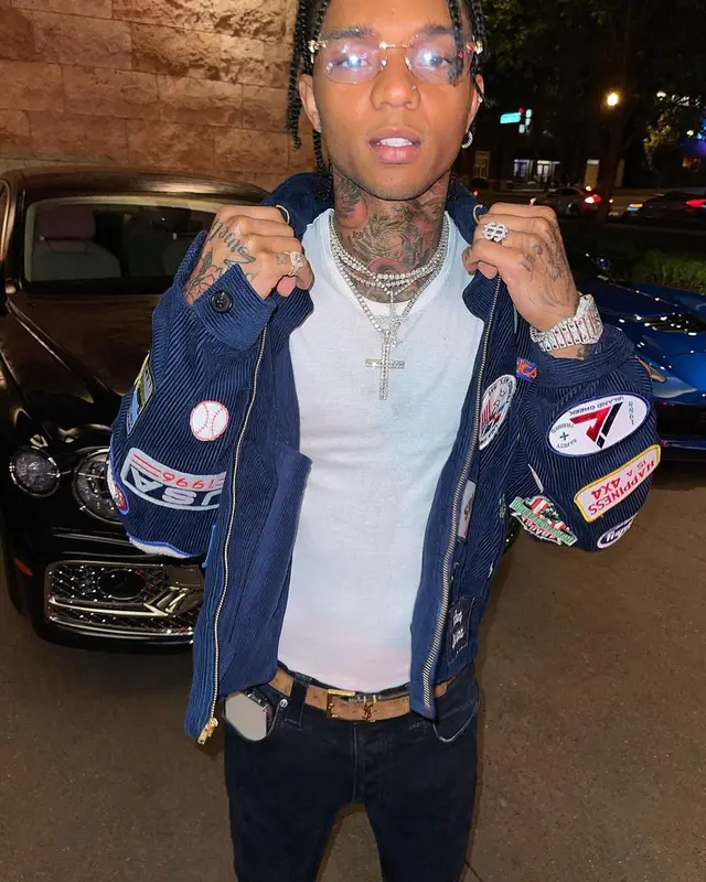 Swae Lee outfit in Bode, Saint Laurent, and Cartier, 2021