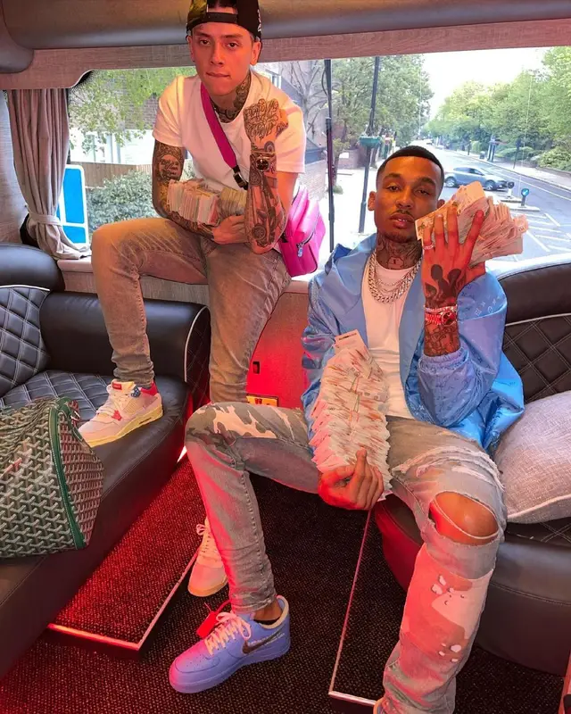 Fredo outfit in Louis Vuitton, Nike, and Dior, 2021