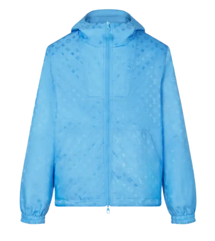 Louis Vuitton® 3d Monogram Zip-up Jacket Blue Grey. Size 38 in