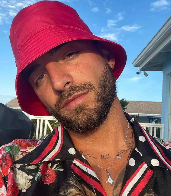 Maluma outfit in Dolce & Gabbana, Jordan, and Prada, 2021