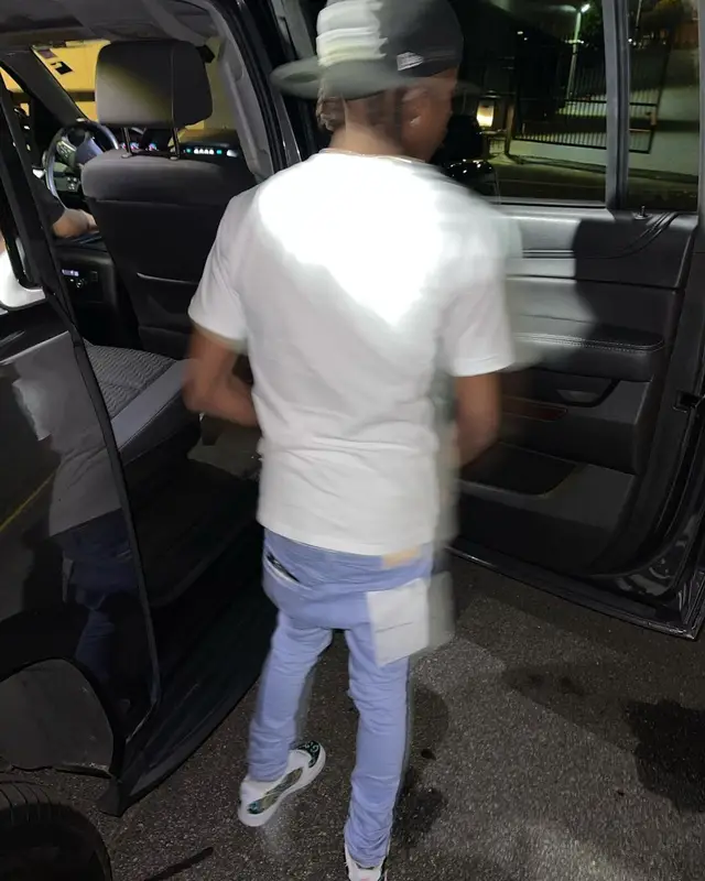 Jhacari outfit in Bape, Purple Brand, and New Era, 2021