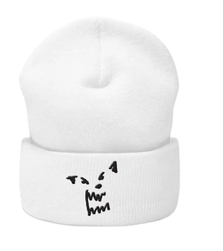 Russ Merch White Wolf Beanie $25