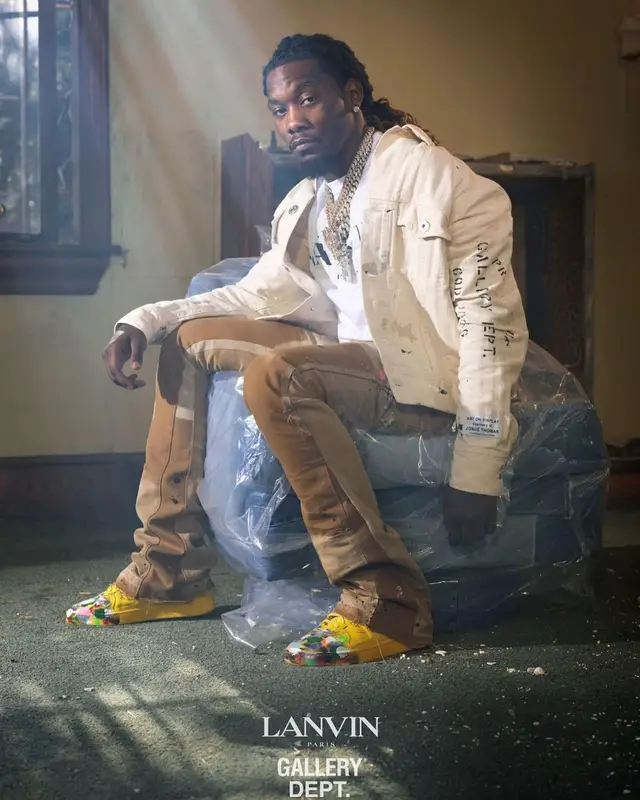 Offset outfit in Lanvin and Gallery Dept., 2021