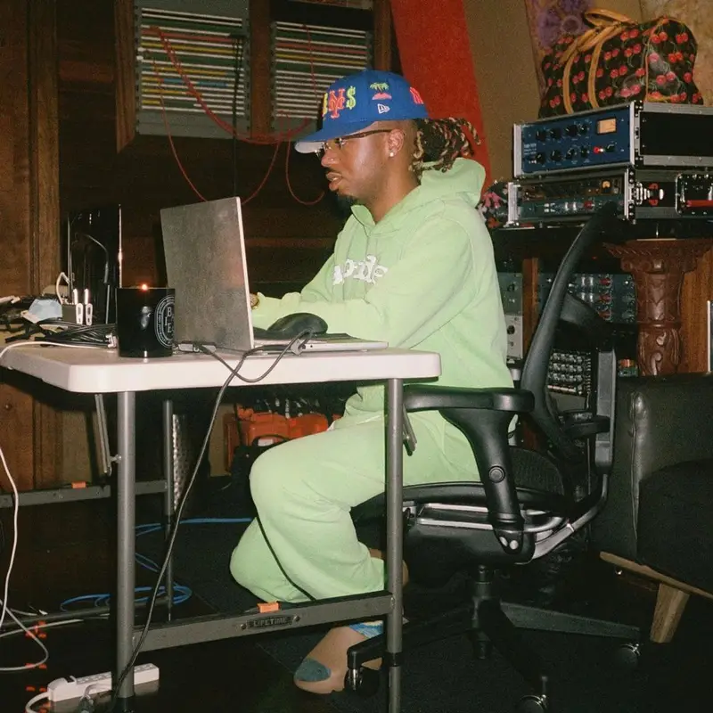 Metro Boomin outfit in Young Thug Merch, Spider Worldwide, and Yeezy, 2021