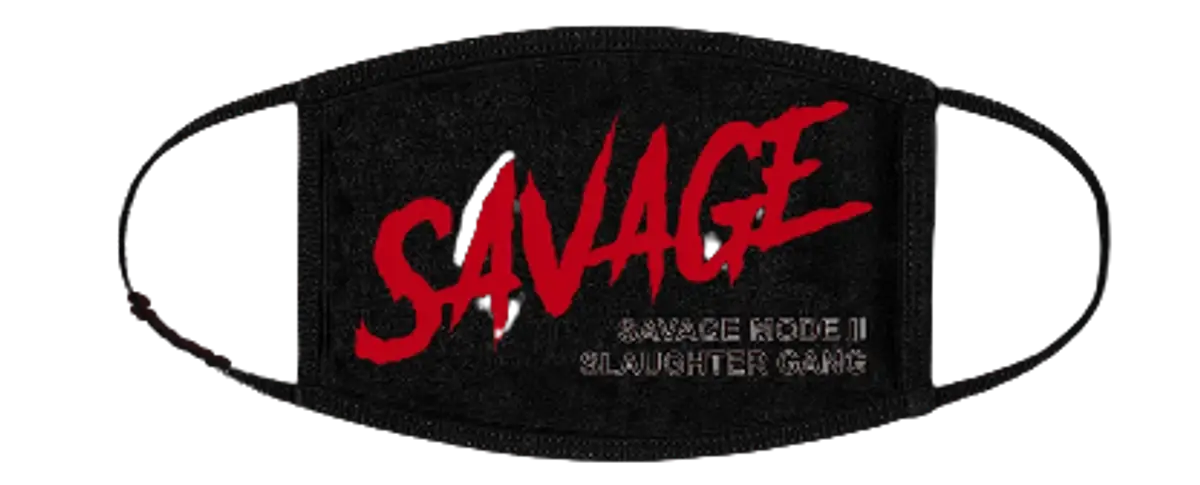 21 Savage Merch Face Black Mask $20