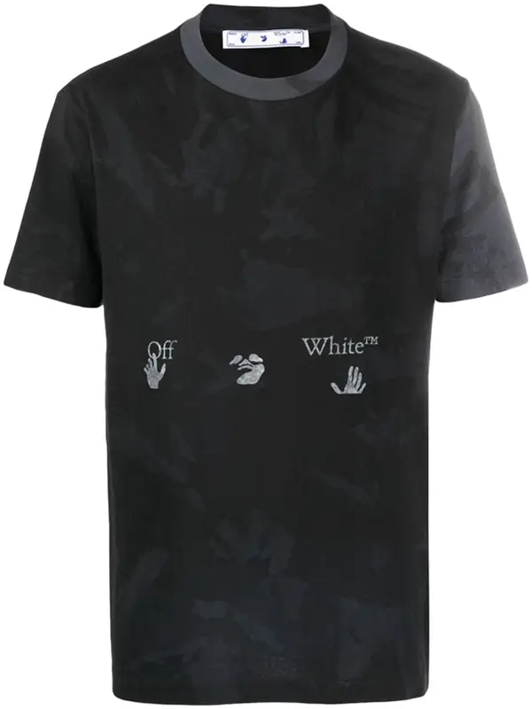 Off-White Camouflage Logo Print Black T-Shirt $460