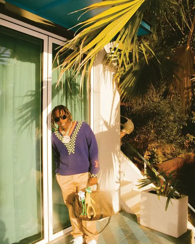 Don Toliver outfit in Louis Vuitton, 2021