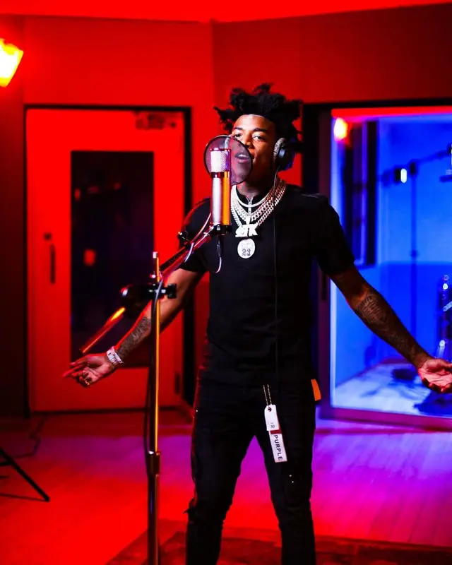 Yungeen Ace outfit in Givenchy, Purple Brand, and Alexander McQueen, 2021