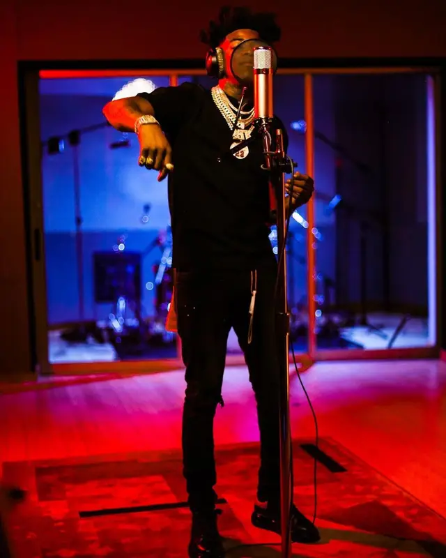 Yungeen Ace outfit in Givenchy, Purple Brand, and Alexander McQueen, 2021