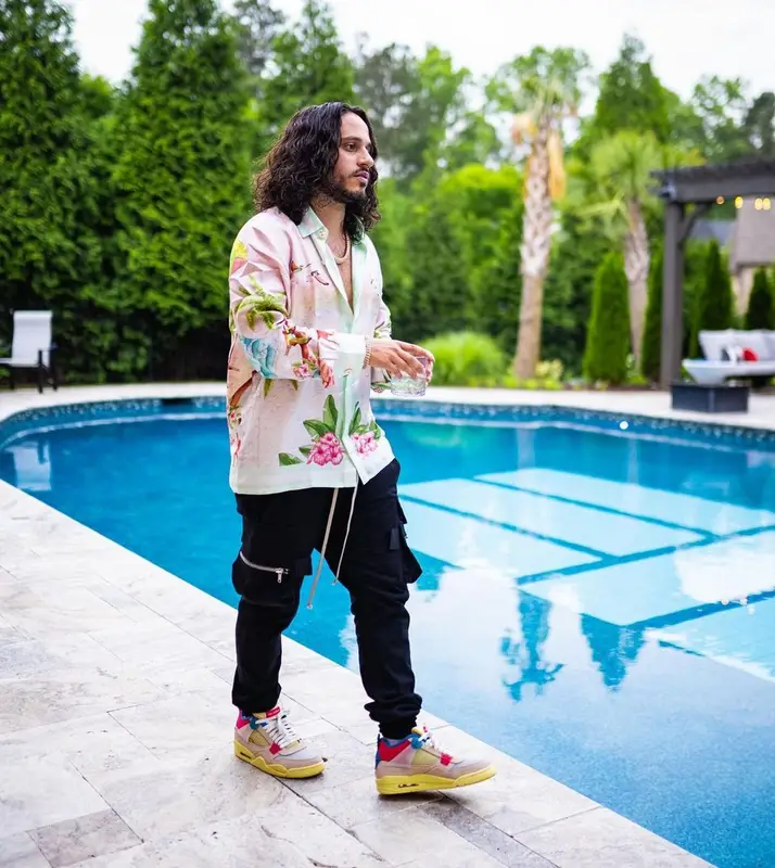 Russ outfit in Casablanca, Rick Owens, and Jordan, 2021