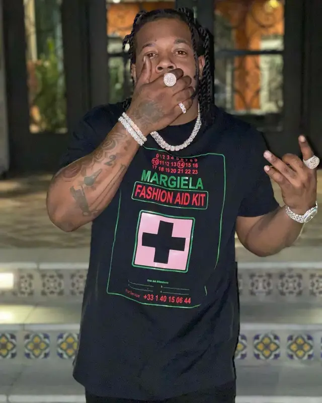 Rowdy Rebel outfit in Maison Margiela, Amiri, and Rick Owens, 2021