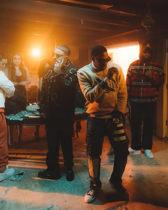 Lil Duke outfit in Palace, Converse, and Off-White, 2021