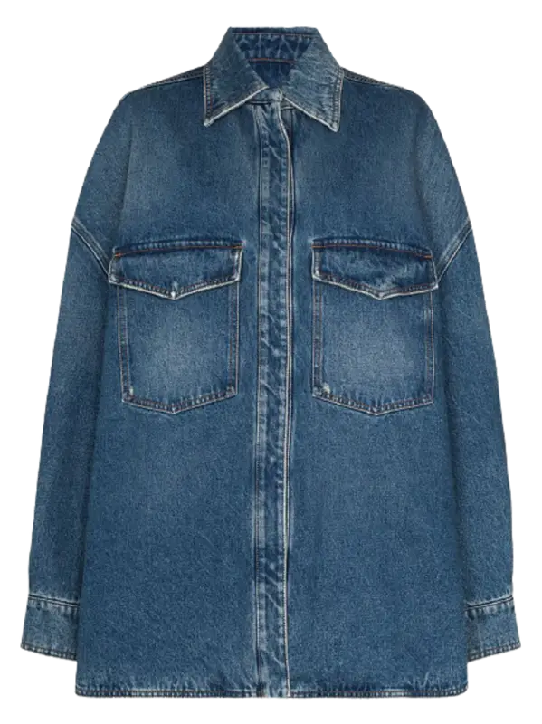 The Attico Jeanshemd Oversized Design Blue Jacket $759