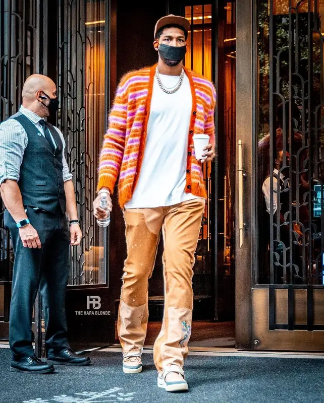 Tristan Thompson outfit in Marni, Gallery Dept., and Nike, 2021