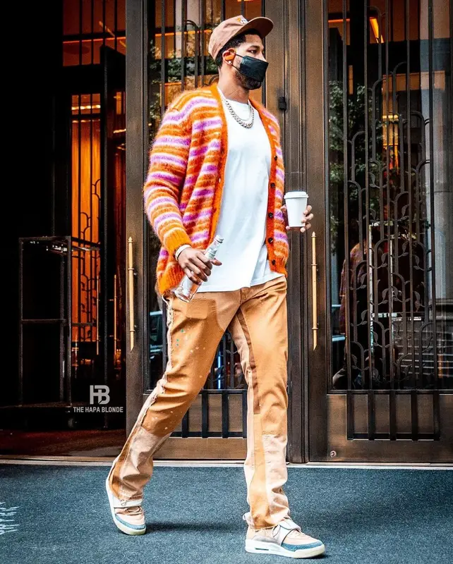 Tristan Thompson outfit in Marni, Gallery Dept., and Nike, 2021