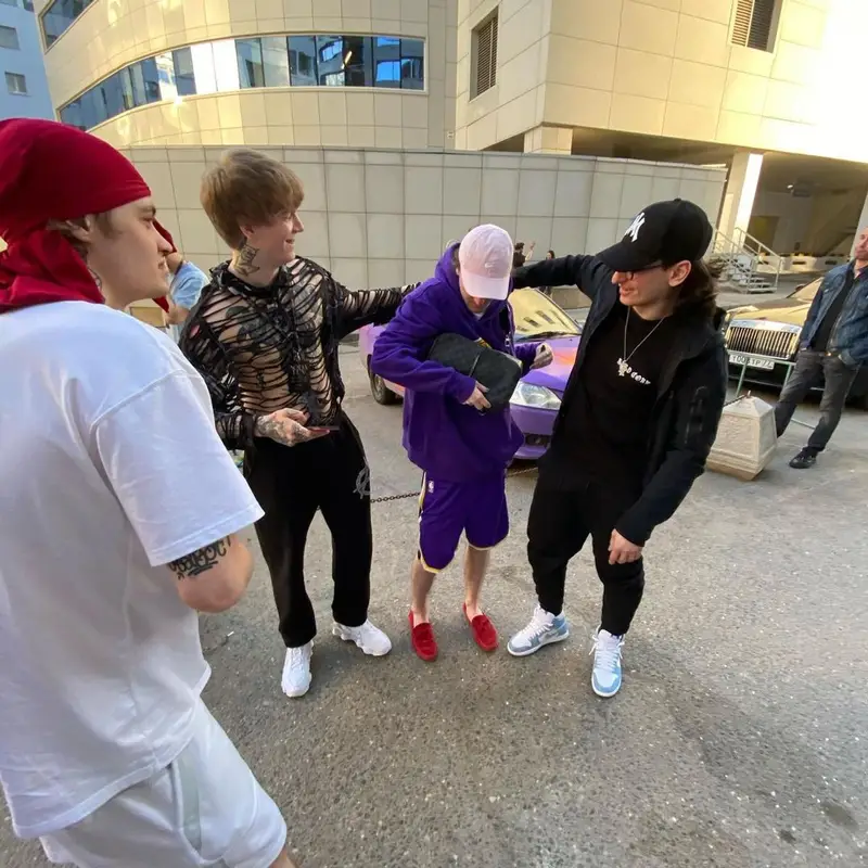 Bushido Zho outfit in Misbhv, Nike, and Adore Moscow, 2021
