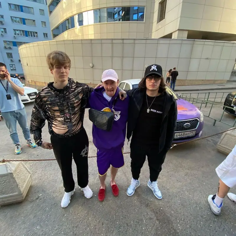 Bushido Zho outfit in Misbhv, Nike, and Adore Moscow, 2021