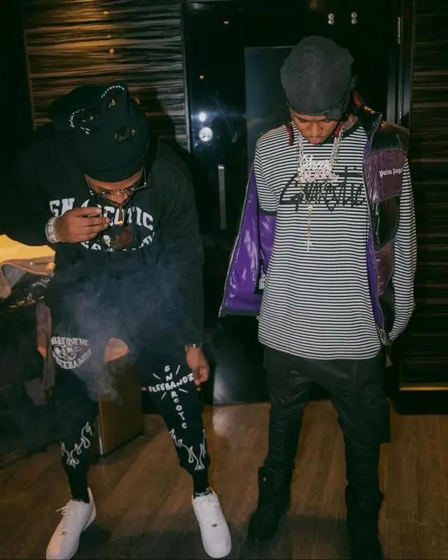Future outfit in Gnarcotic, Nike, and Freebandz, 2021