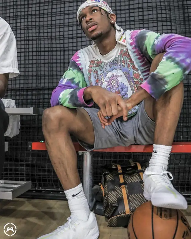 Shai outfit in Grateful Dead, Bape, and Nike, 2021
