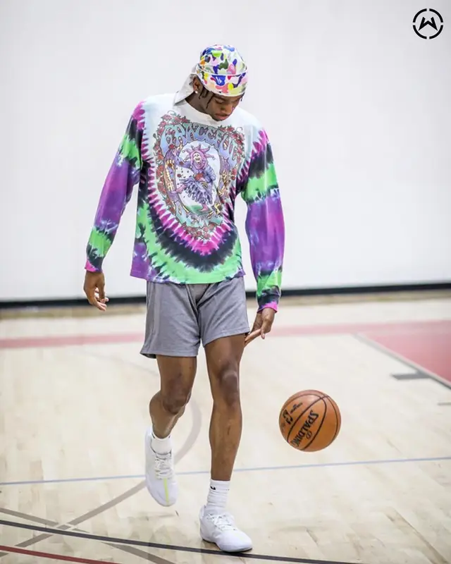 Shai outfit in Grateful Dead, Bape, and Nike, 2021