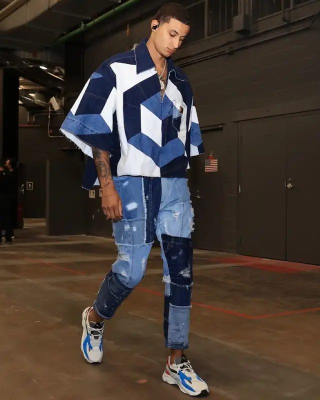 Kyle Kuzma outfit in Dolce & Gabbana and Puma, 2021