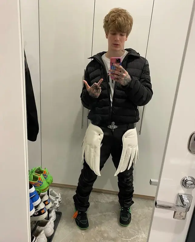 SODA LUV outfit in Prada, Amiri, and Vivienne Westwood, 2021