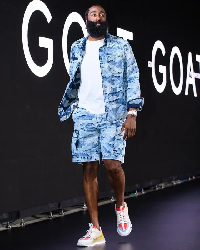 James Harden outfit in Valentino and Pierre Hardy, 2021