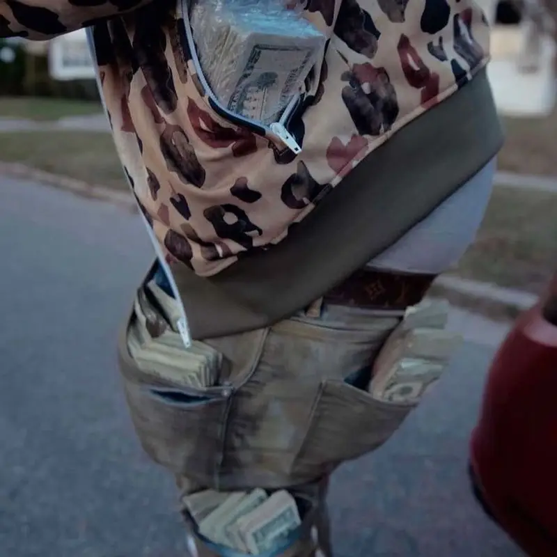 Rio Da Yung Og outfit in Louis Vuitton and Palm Angels, 2021
