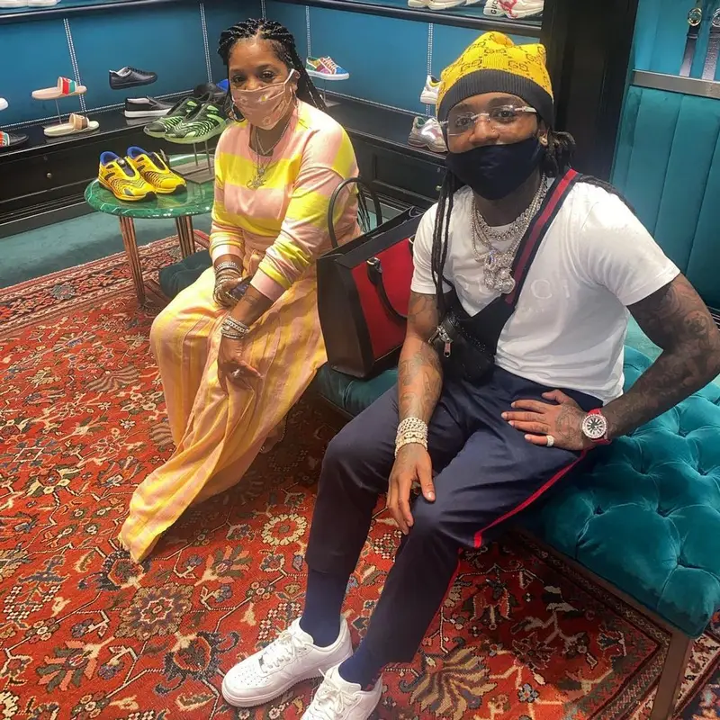 Jacquees outfit in Nike, Cartier, and Gucci, 2021