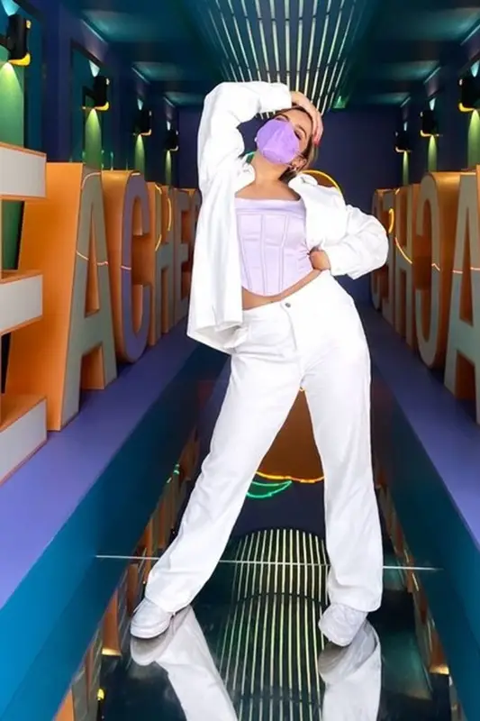 Addison Rae outfit in ERL and Nike, 2021