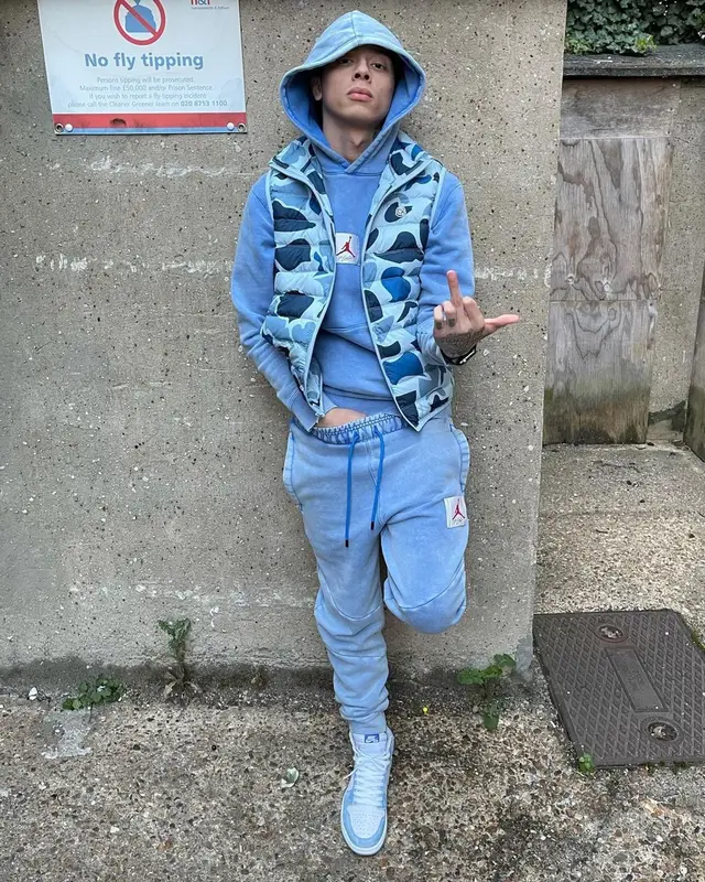 Central Cee outfit in Billionaire Boys Club, Jordan, and Nike, 2021