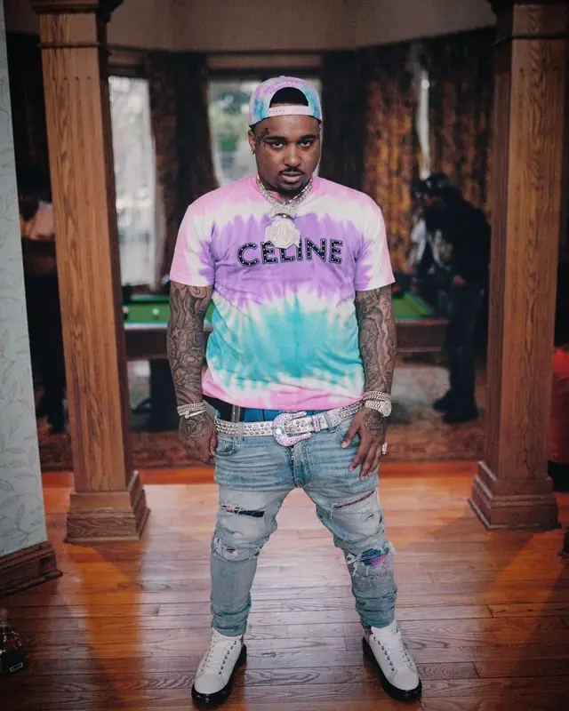 Doe Boy outfit in Celine, Amiri, and B.B. Simon, 2021