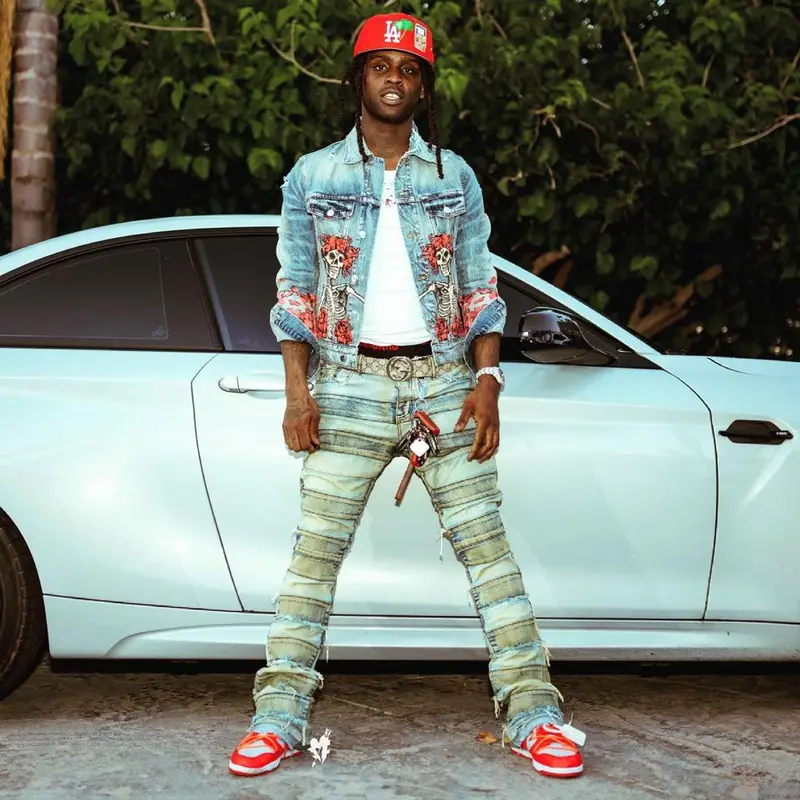 Chief Keef outfit in Amiri, Gucci, and Grateful Dead, 2021