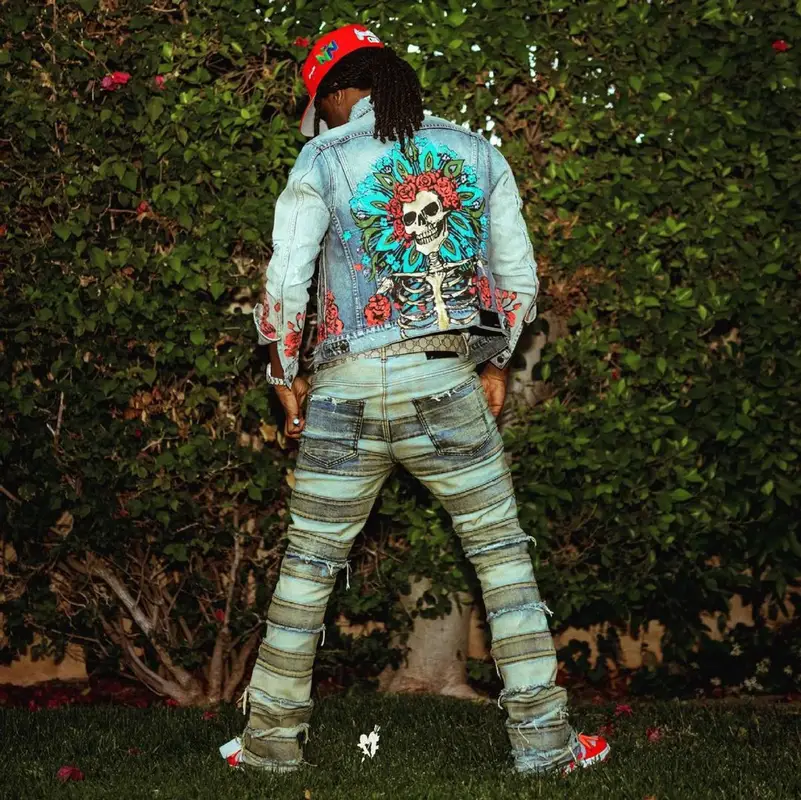 Chief Keef outfit in Amiri, Gucci, and Grateful Dead, 2021