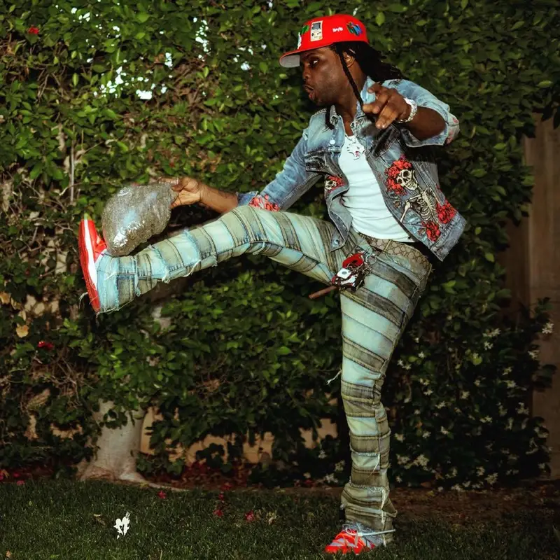 Chief Keef outfit in Amiri, Gucci, and Grateful Dead, 2021