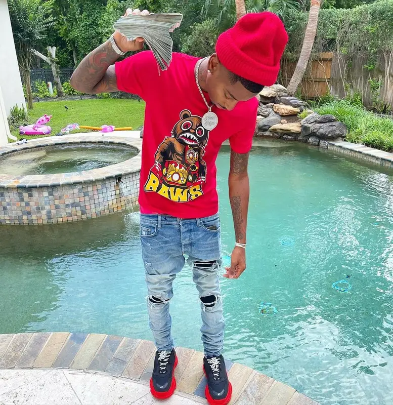Funny Mike outfit in Baws, Amiri, and Balenciaga, 2021
