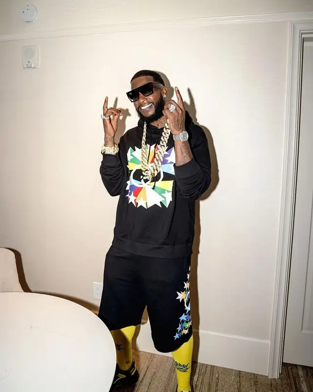Gucci Mane outfit in Gucci and Celine, 2021