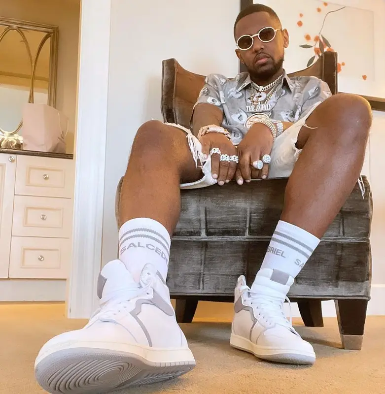 Fabolous outfit in Dior, Kith, and Daniel Arsham, 2021