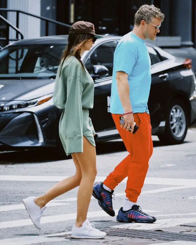 Emily Ratajkowski outfit in Reebok, Online Ceramics, and The Attico, 2021