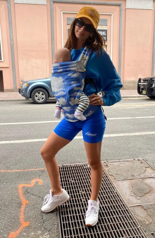Emily Ratajkowski outfit in Sporty And Rich, Reebok, and Artipoppe, 2021