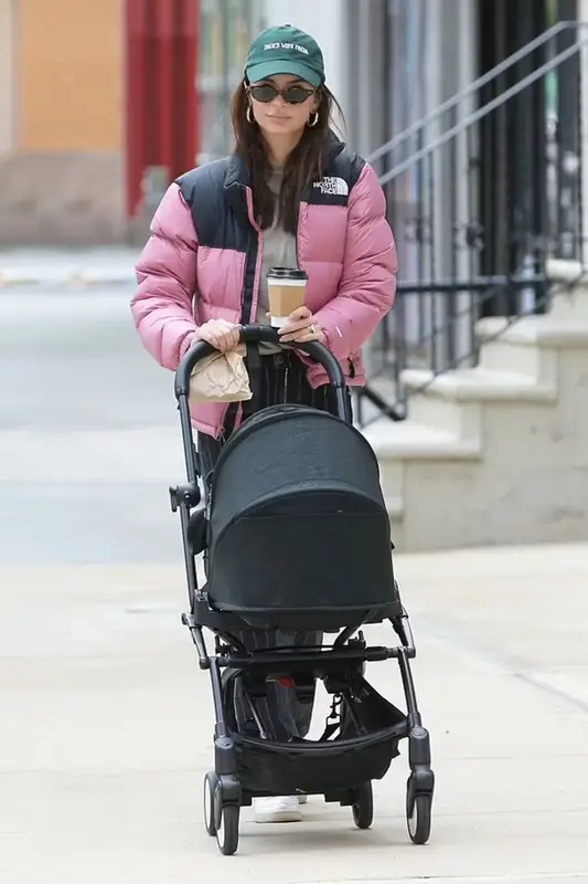 Emily Ratajkowski outfit in The North Face, Reebok, and Linda Farrow, 2021