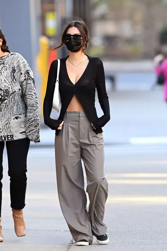 Emily Ratajkowski outfit in Aya Muse, Prada, and Mejuri, 2021