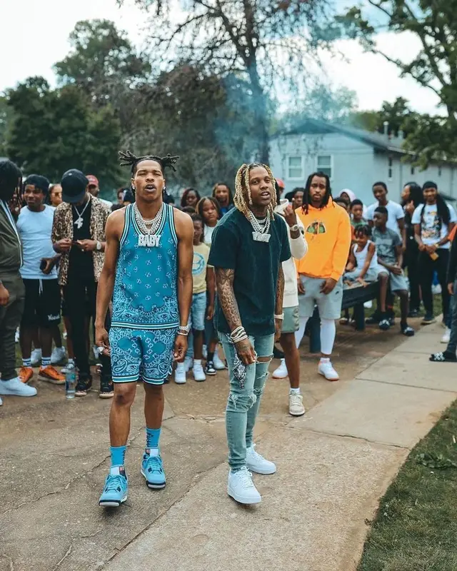 Lil Baby outfit in Amiri and Jordan, 2021