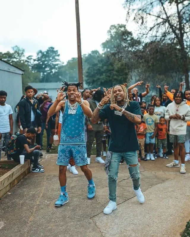 Lil Baby outfit in Amiri and Jordan, 2021