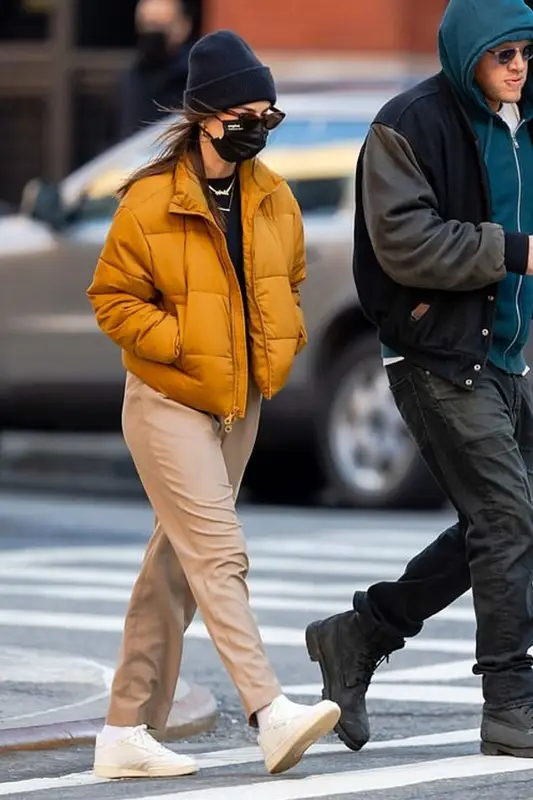 Emily Ratajkowski outfit in Reebok, Versace, and Evolve Together, 2021